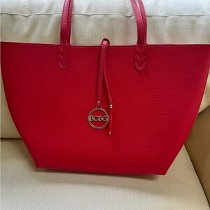 BCBG Red Tote with Logo